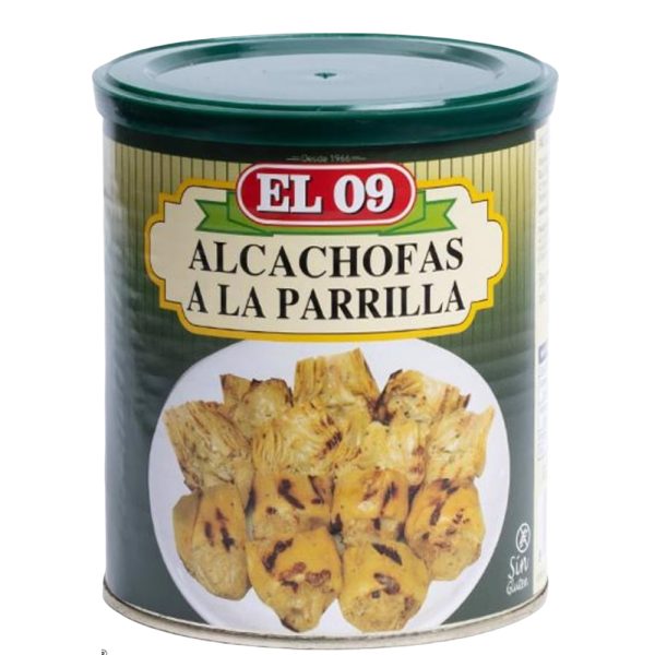 Alcachofas braseadas a la parrilla .