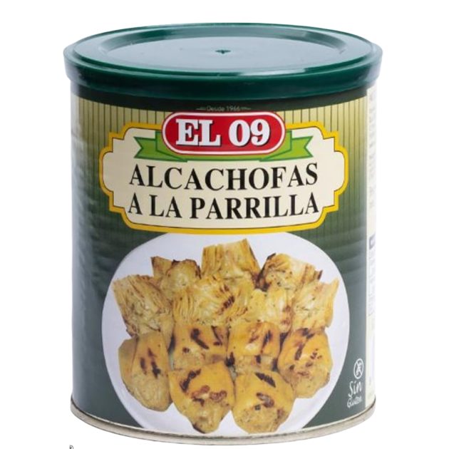 Alcachofas braseadas a la parrilla .
